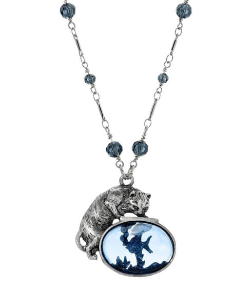 2028 montana Cat and Fish Necklace