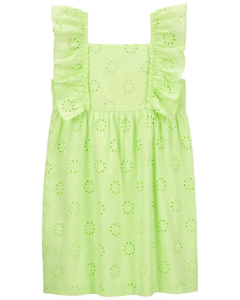 Kid Eyelet Flutter Dress 7