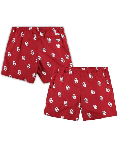 Men's Crimson Oklahoma Sooners Big and Tall Backcast II Allover Print Omni-Shade Shorts