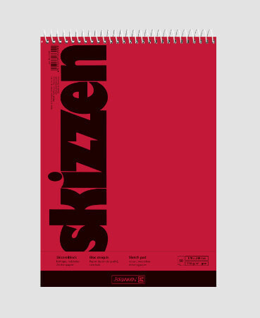 Brunnen 1047550 - Pattern - Red - 50 sheets - 110 g/m² - Hardcover - Universal