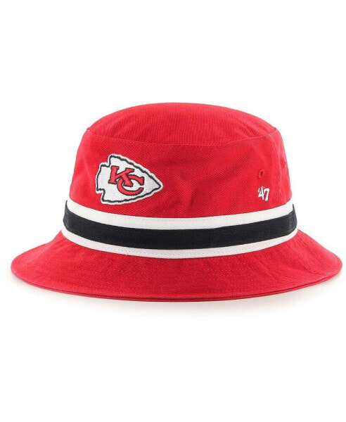 Men's '47 Red Kansas City Chiefs Striped Bucket Hat