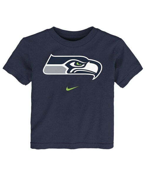 Toddler Boys and Girls College Navy Seattle Seahawks Logo T-shirt