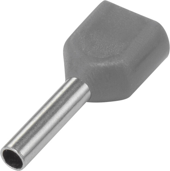 Conrad Electronic SE Conrad 1091314 - Wire end sleeve - Silver - Straight - Grey - Metallic - Copper - PVC