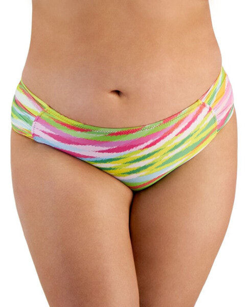 Trendy Plus Size Awaken Shirred-Side Bikini Bottoms