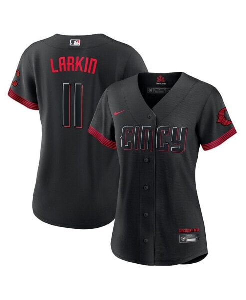 Футболка Nike женская Black Cincinnati Reds Barry Larkin 2023 City Connect Replica Player Jersey