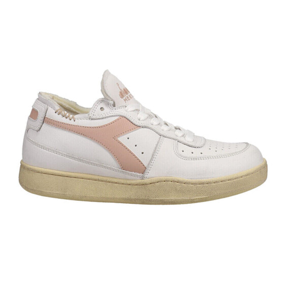 Diadora Mi Basket Row Cut Lace Up Mens White Sneakers Casual Shoes 176282-C8984