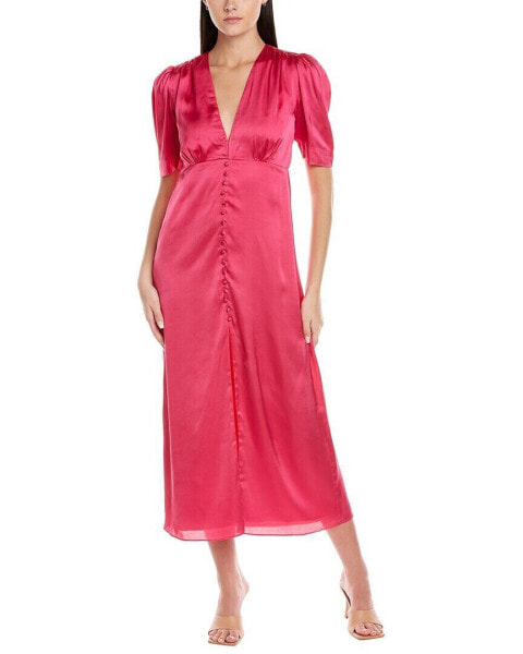 Garrie B Satin Midi Dress Women's