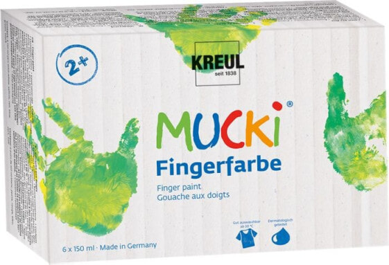 MUCKI Fingerfarbe 6er Set 150 ml