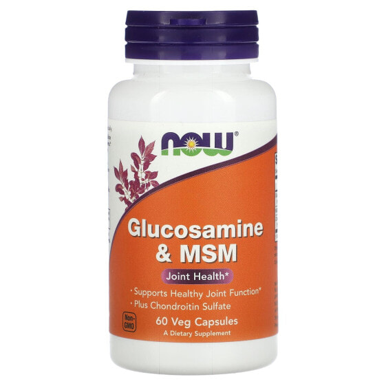 Витаминно-минеральный комплекс NOW Glucosamine & MSM, 60 вегетарианских капсул