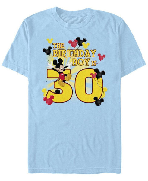 Men's Mickey Birthday 30 Short Sleeve Crew T-shirt