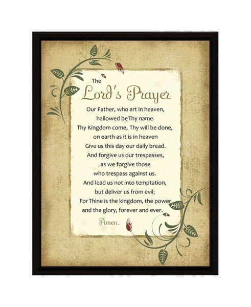 Lord's Prayer Wood Frame Plaque with Easel, 6.5" x 8.5"