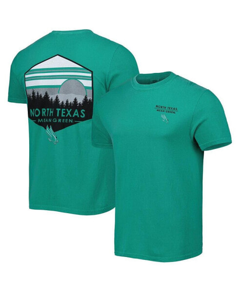 Men's Green North Texas Mean Green Landscape Shield T-shirt