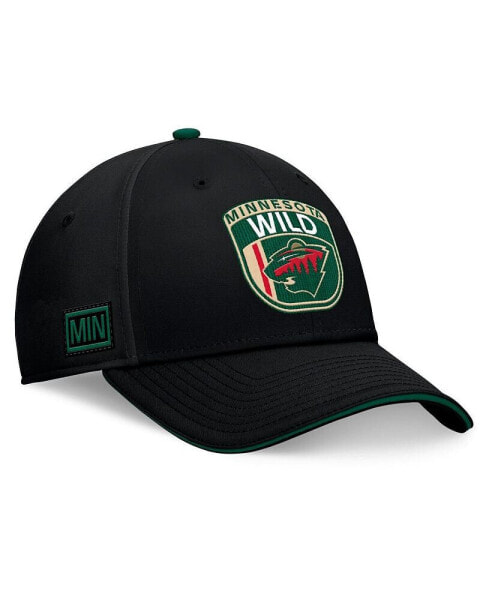 Men's Black Minnesota Wild 2024 NHL Draft Flex Hat