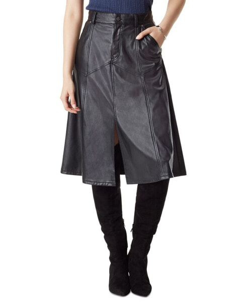 Women's Clover Paneled Slit-Front A-Line Skirt