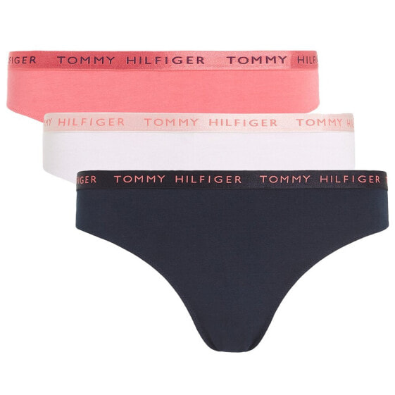 TOMMY HILFIGER Shiny Waistband Thong 3 Units