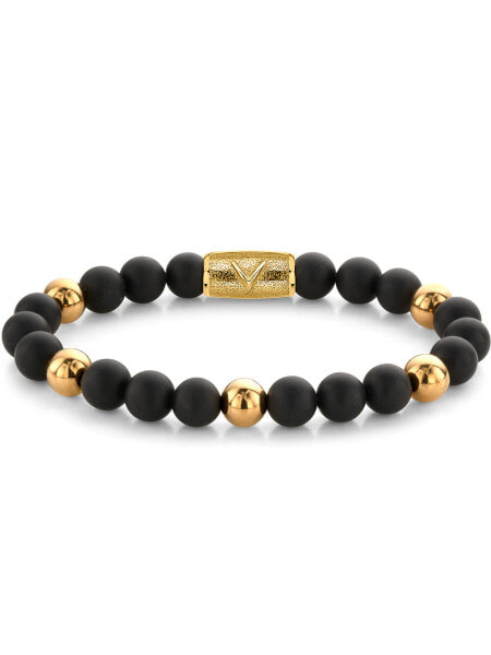 Rebel & Rose Bracelet Matt Black Madonna RR-8DV05-G-M mens