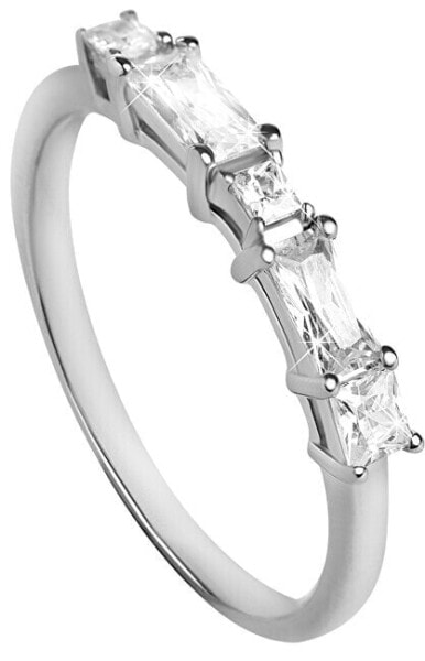 Shining ring with zircons SC302