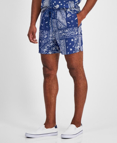 Men's Tropical Bandana 5" Shorts, Created for Macy's