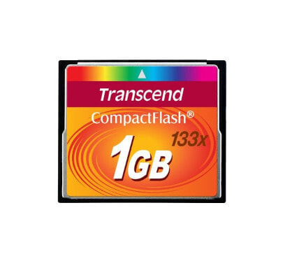 Transcend CompactFlash 133x 1GB - 1 GB - CompactFlash - MLC - 50 MB/s - 20 MB/s - Black
