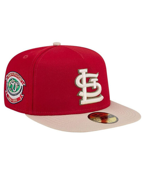 Men's Red St. Louis Cardinals Canvas A-Frame 59FIFTY Fitted Hat