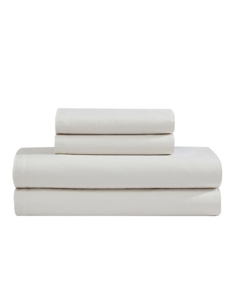 Naturals Solid Cotton Tencel 4 Piece Sheet Set, King