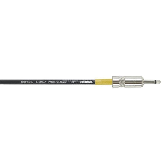 Cordial CPI 0.9 ZZ Patch Cable [3.5mm Jack] 900mm (Black/Yellow)