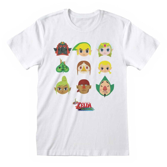 HEROES Official Nintendo Legend Of Zelda Wind Waker Faces short sleeve T-shirt