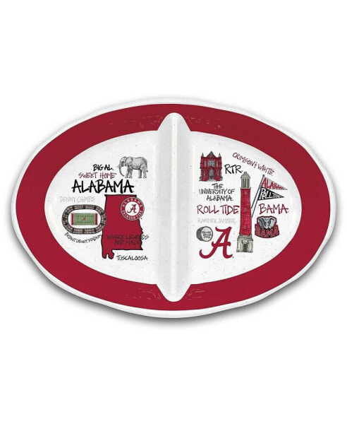 Alabama Crimson Tide Two-Section Melamine Platter