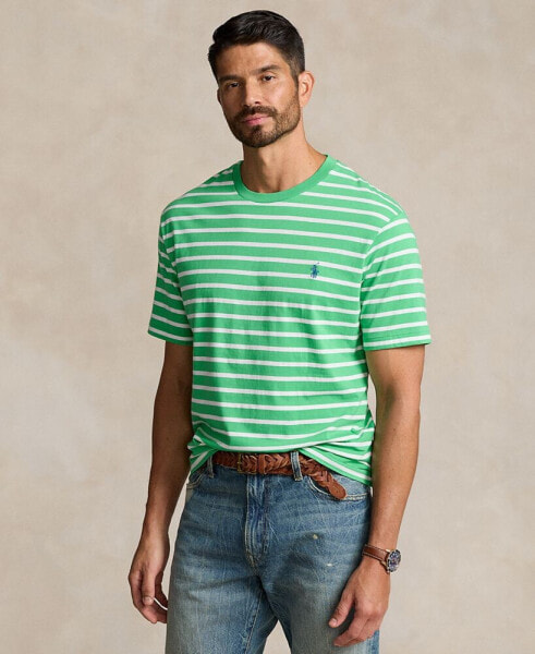 Men's Big & Tall Striped Cotton Jersey T-Shirt