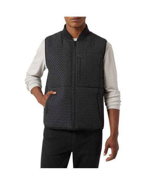 Men's Harlan Embossed Full Zip Quilted Vest