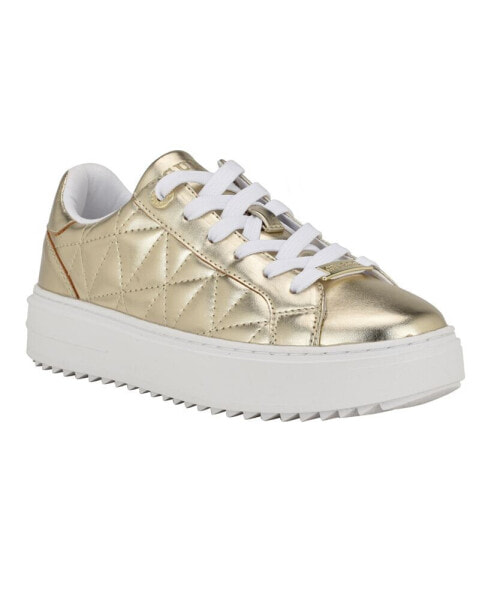 Women's Desena Quilted Platform Lace Up Sneakers