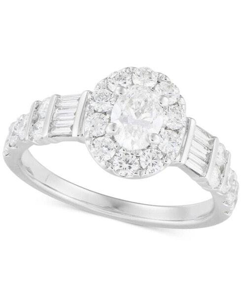 Кольцо Macy's Oval Halo Diamond ENG1402.