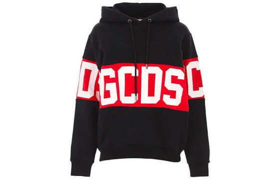 GCDS FW21 Logo连帽套头卫衣 男女同款 黑色 送礼推荐 / Толстовка GCDS FW21 Logo CC94W021002-02