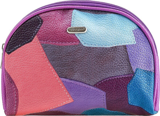 Kosmetiktasche Patchwork 94422 lila mit blau