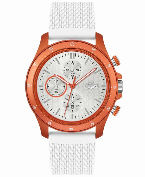 Men's Neoheritage Chronograph White Silicone Strap Watch 42mm