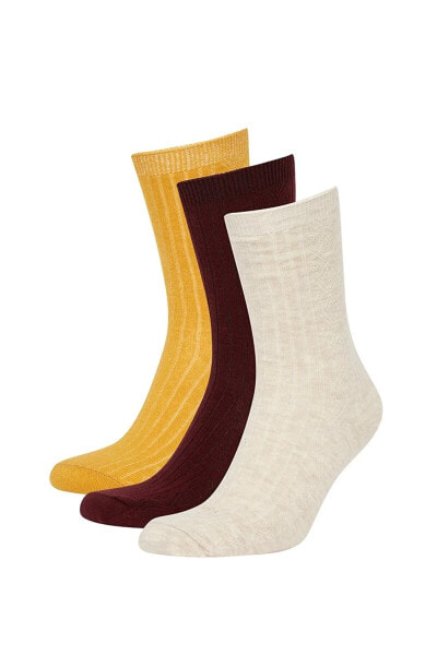 Носки Defacto Kadın 3lü Cotton Long Socks