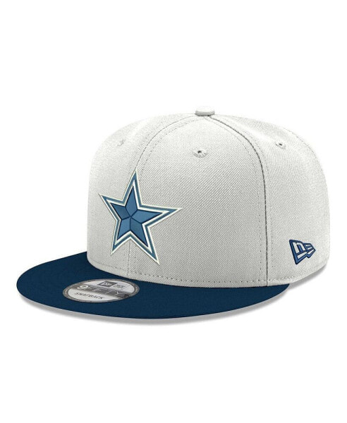 Men's White, Navy Dallas Cowboys 2-Tone II 9FIFTY Snapback Hat
