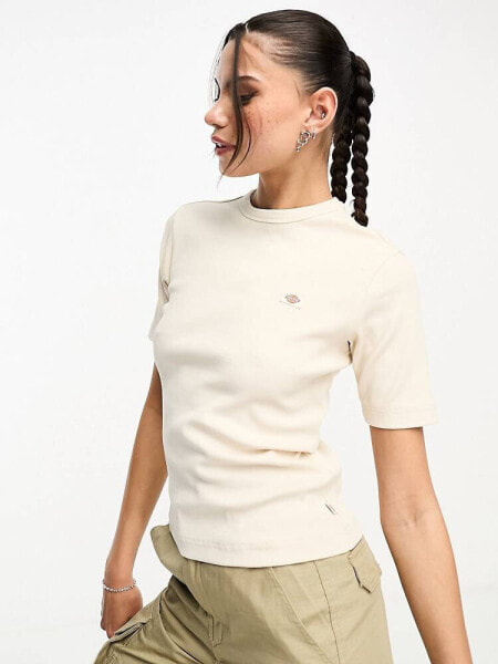 Dickies marysville ribbed t-shirt in stone