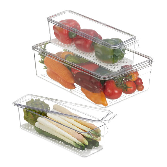 Органайзеры для холодильника Relaxdays Kühlschrank Organizer 3er Set