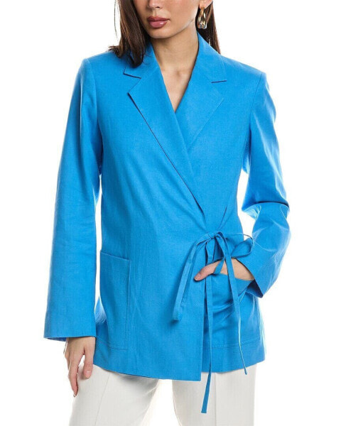 Jason Wu Tie Detail Linen-Blend Blazer Women's