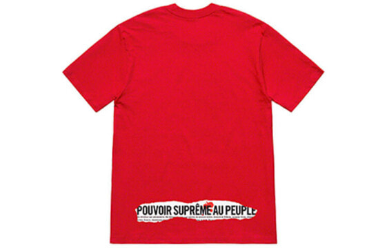 Supreme SS19 Headline Tee Red 标语logo短袖T恤 男女同款 红色 送礼推荐 / Футболка Supreme SS19 Headline Tee Red logoT SUP-SS19-761