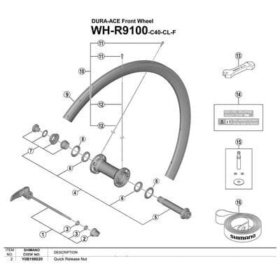 SHIMANO Dura Ace WH-R9100 Front