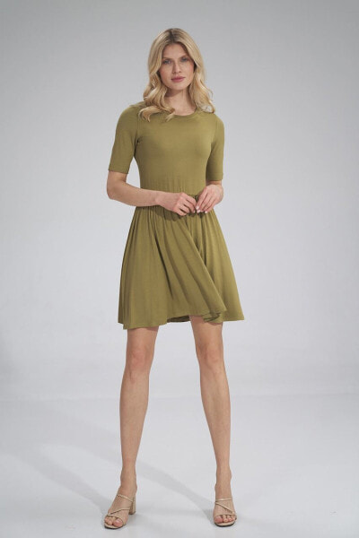 Платье женское летнее Figl M751 светло-оливковое