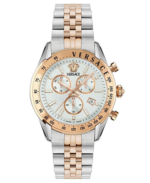 Men's Swiss Chronograph Two-Tone Stainless Steel Bracelet Watch 44mm