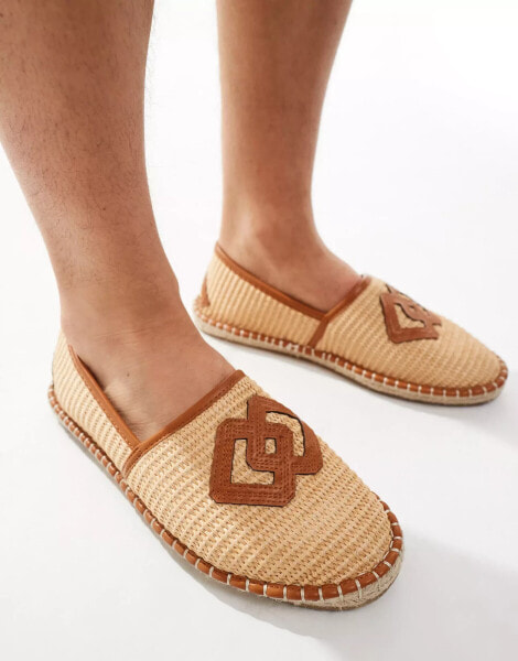 ASOS DESIGN espadrilles in stone weave