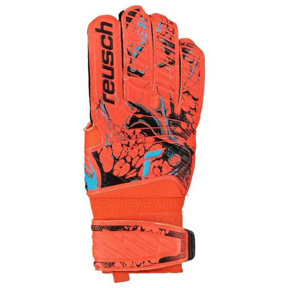 Вратарские перчатки Reusch Attrakt Solid в ярком красном и будущем синем