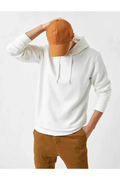 Basic Kapşonlu Sweatshirt