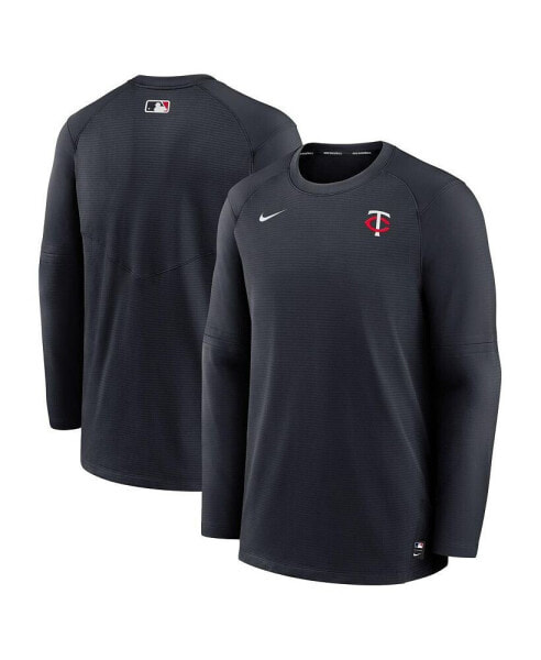 Футболка Nike мужская с длинным рукавом Authentic Collection Logo Performance Minnesota Twins в темно-синем цвете