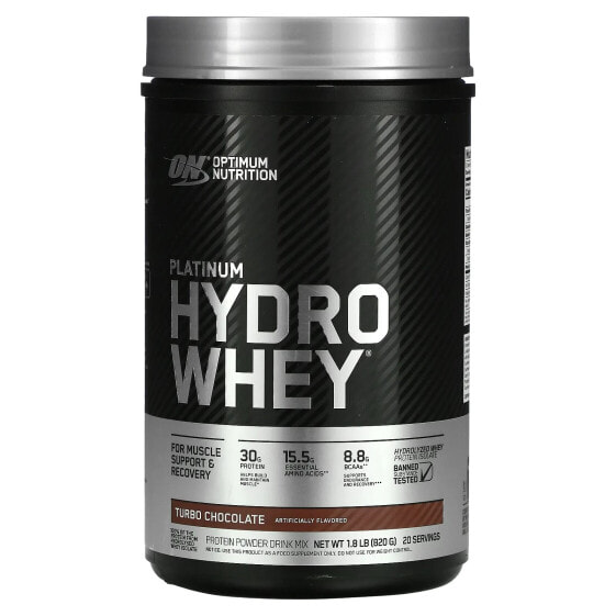 Протеин сывороточный Optimum Nutrition Platinum Hydro Whey, Турбо Шоколад, 3.61 фунт (1.64 кг)