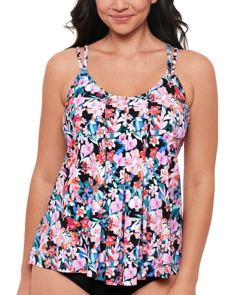 Women's Blushing Pleated Tankini Top, Created for Macy's